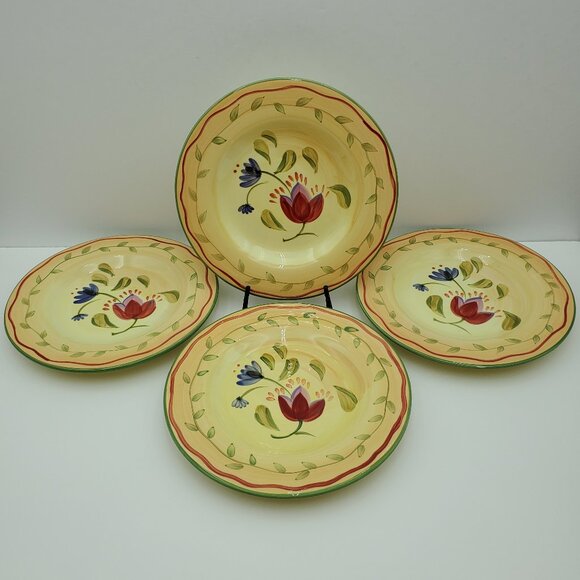 Pfaltzgraff Napoli Salad Plates Colorful Floral Napoli 9" Luncheon Plates - Picture 1 of 6